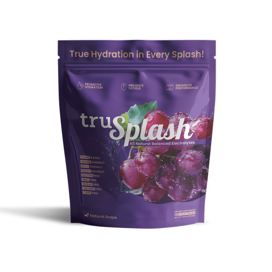 truSplash Splash Pak - Natural Grape - 16 Individual Serving Size TruSPLASH Sticks in a Resealable Pouch